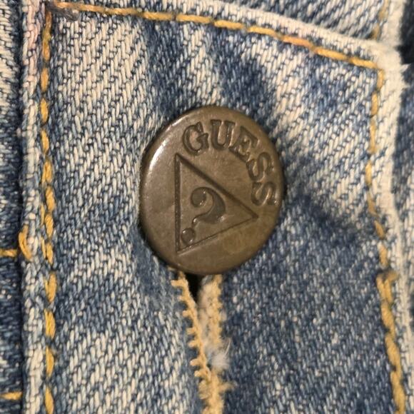 Vtg Guess Paris Jeans Georges Marciano Tapered High Rise Denim Size 24x29 Actual - Picture 7 of 14